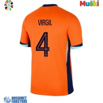 Nizozemska Virgil van Dijk #4 Domaci Dres EP 2024 Kratak Rukav